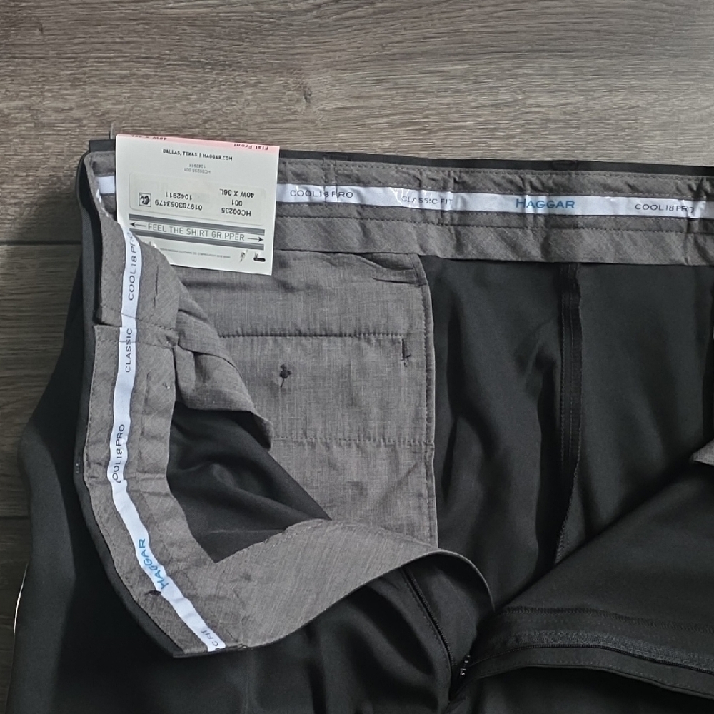 Haggar Men's Charcoal Dress Pants - Picture 5 of 5